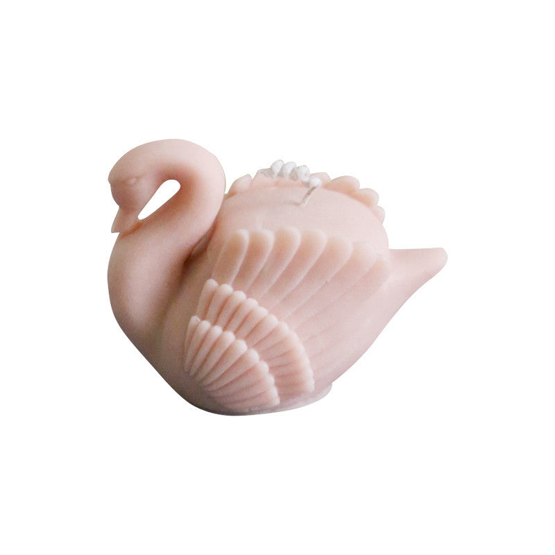 Baking Car Decoration Silicone Mold Three-dimensional Cute White Swan
