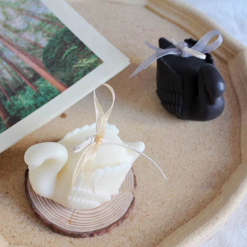 Baking Car Decoration Silicone Mold Three-dimensional Cute White Swan