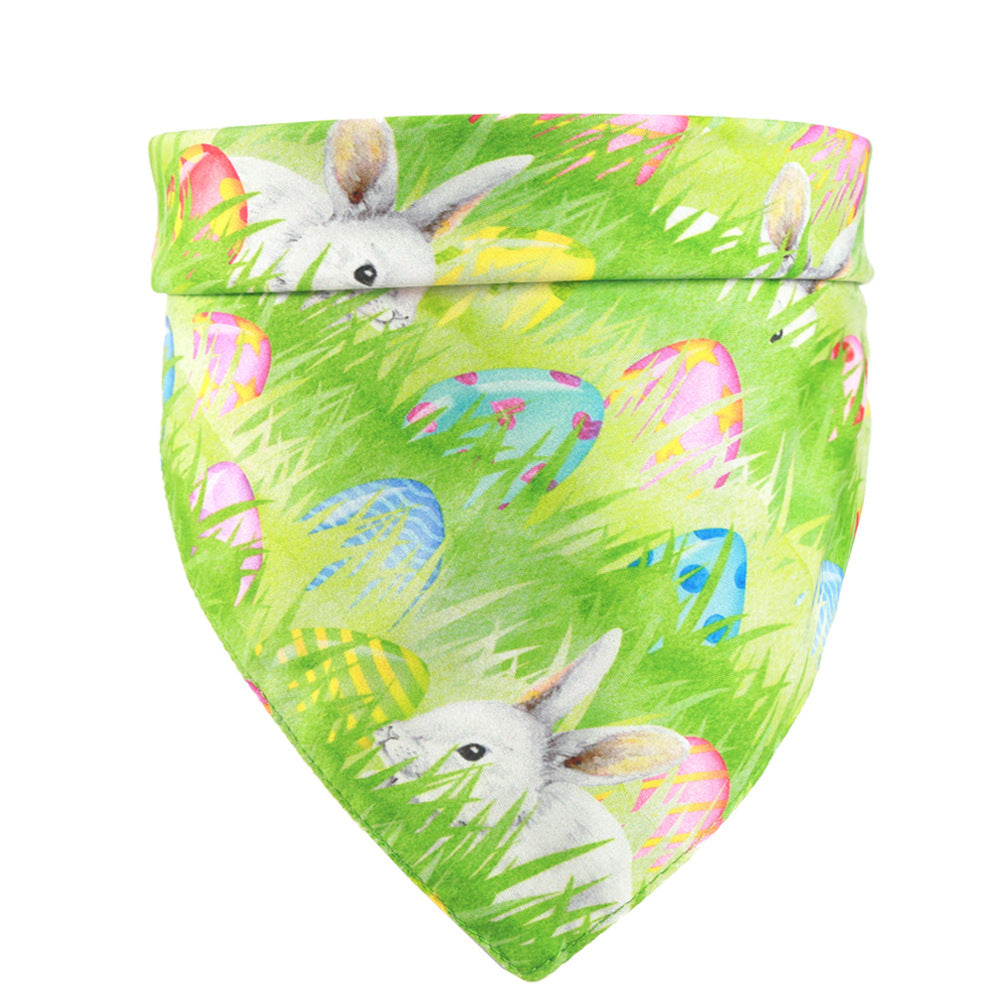 New Cross-Border Easter Pet Dress Up Bunny Egg Scarf Saliva Towel Easter Holiday Supplies For Cats And Dogs