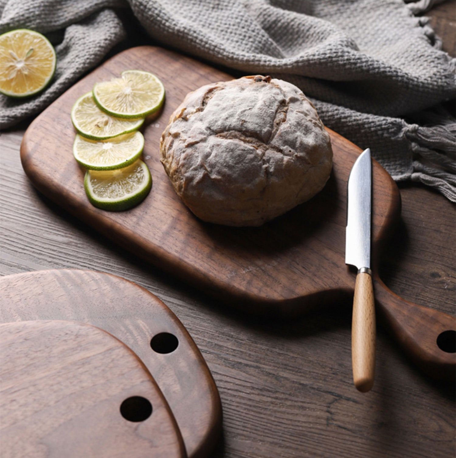 Black Walnut Chopping Board Bread Board Sushi Board Pizza Board Cutting Board Chopping Board Tray All Solid Wood Whole Wood Without Splicing