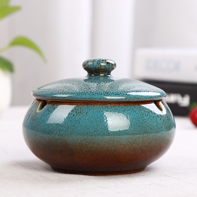 Creative Ceramic Glass Ashtray Household