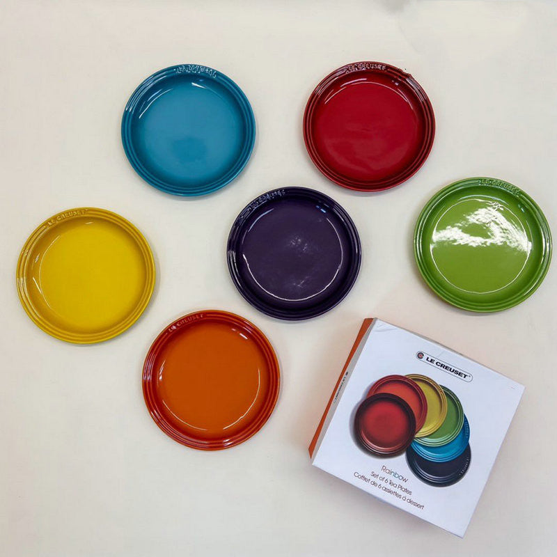 Rainbow Bowl Six-Piece Enamel Cute Ceramic Rice Bowl
