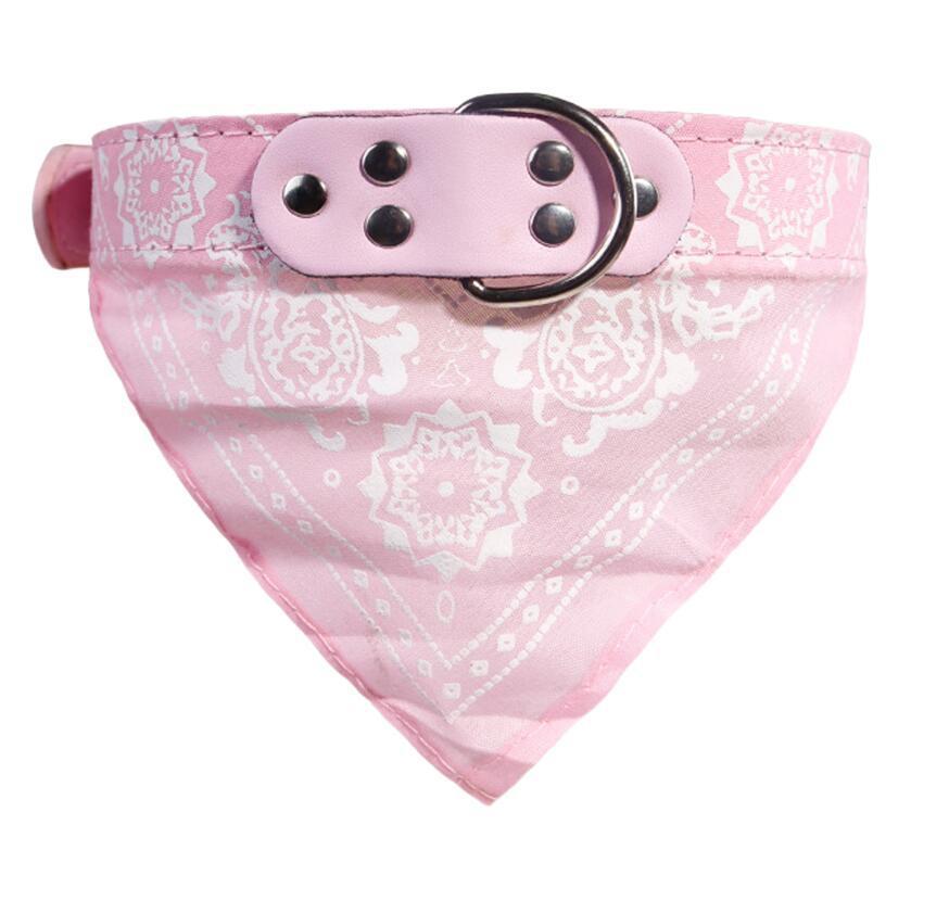 Printed triangle scarf saliva towel small dog collar