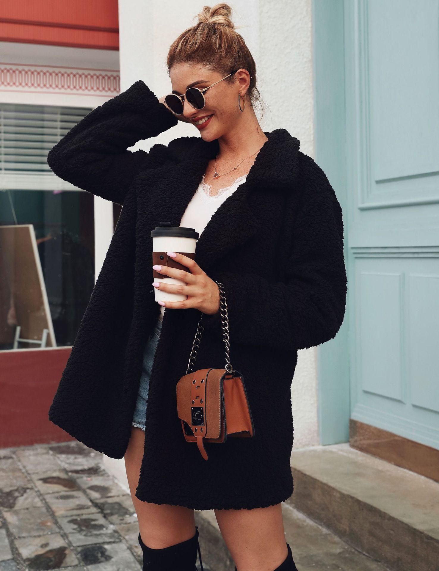 Suit collar long sleeve blouse jacket