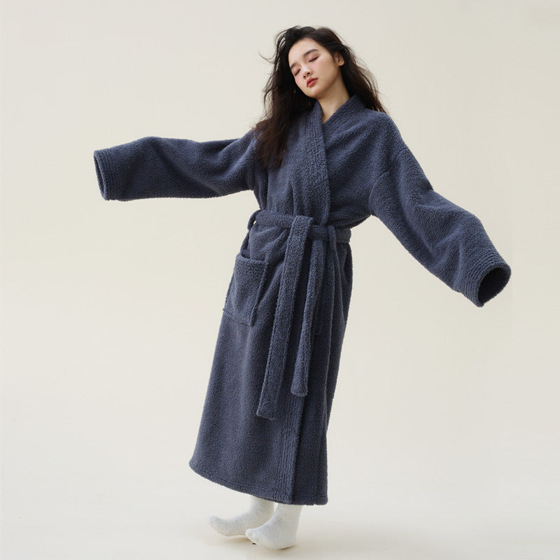 Coral Fleece Thickened Men's And Women's Nightgown