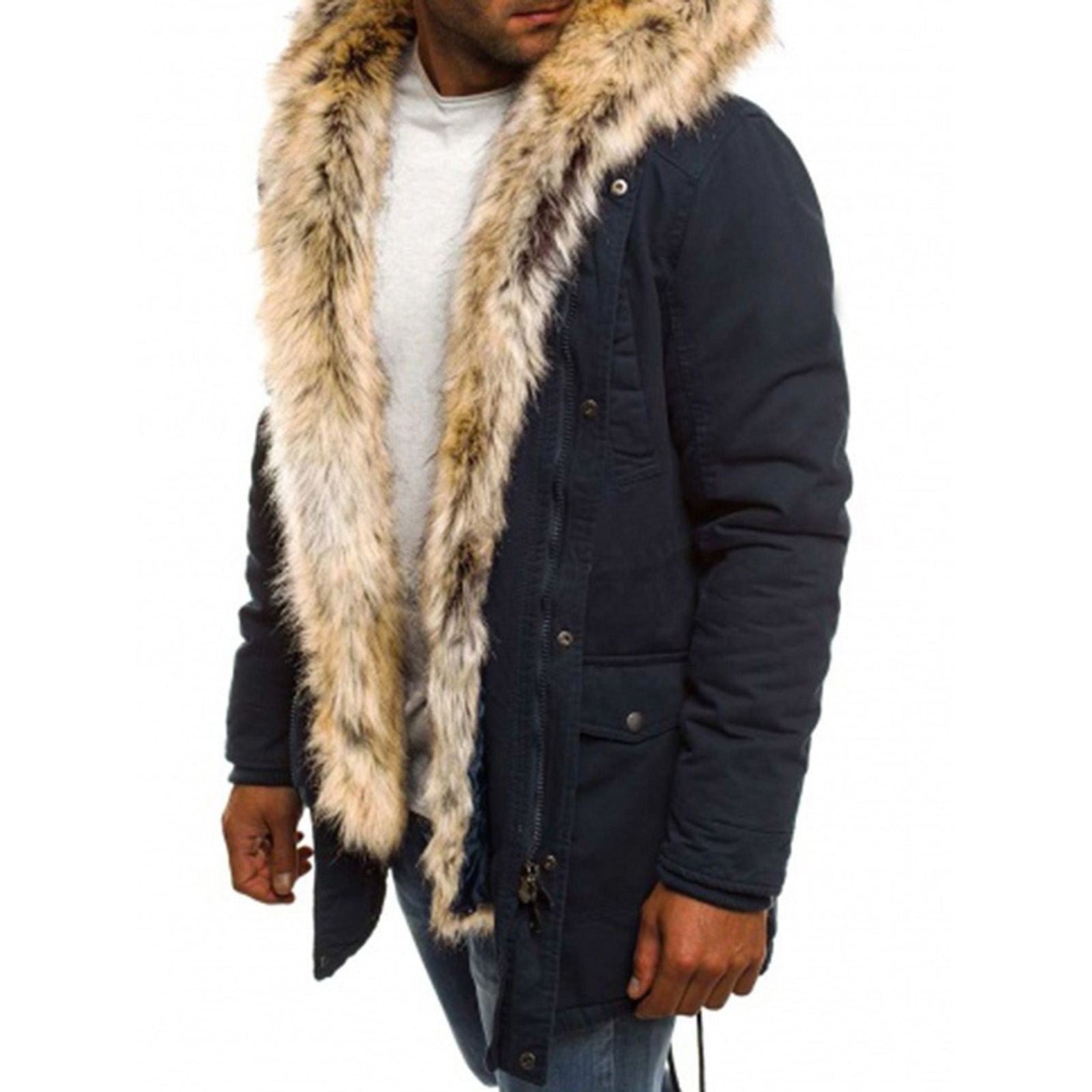 Fur collar cotton clothes