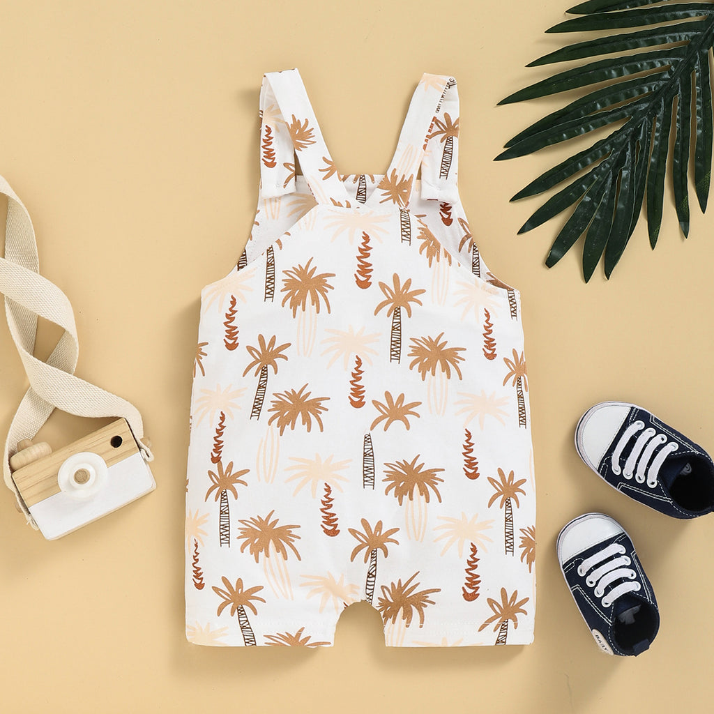 Children Straps Cropped Printed Fashion Suspender Pants