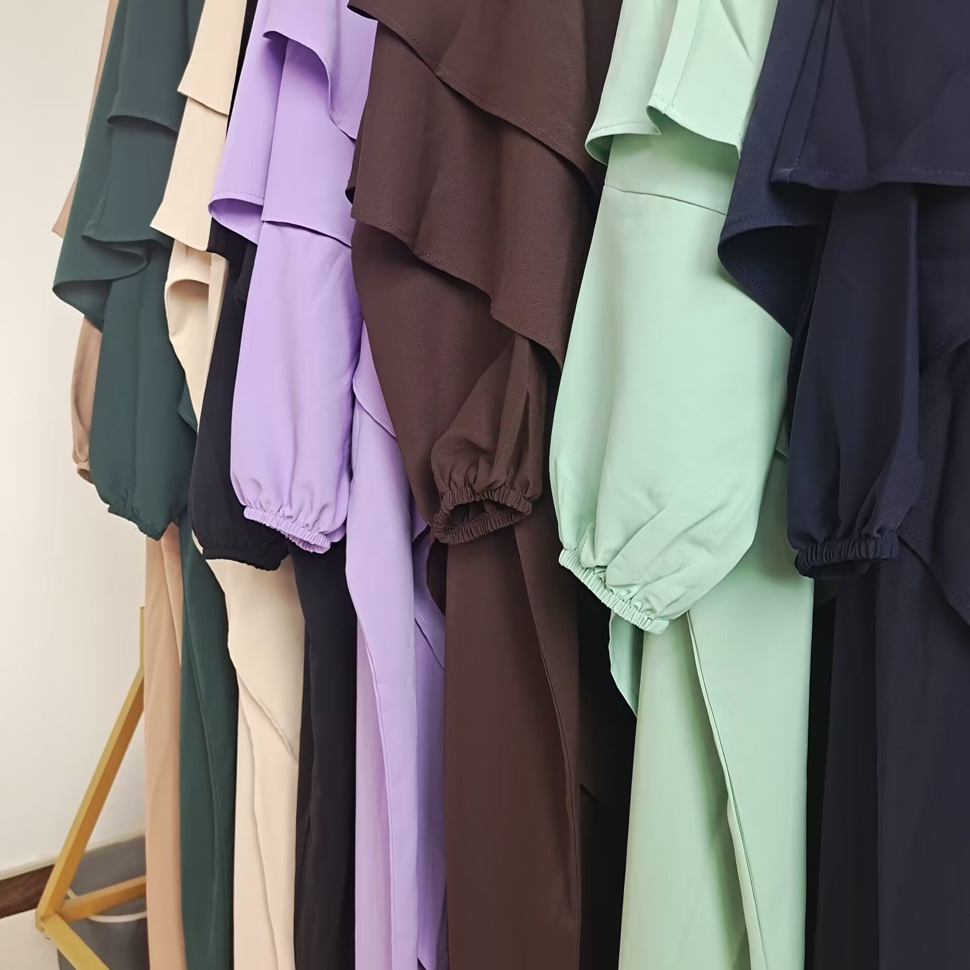 Women's Two-piece Solid Color Headscarf Dress