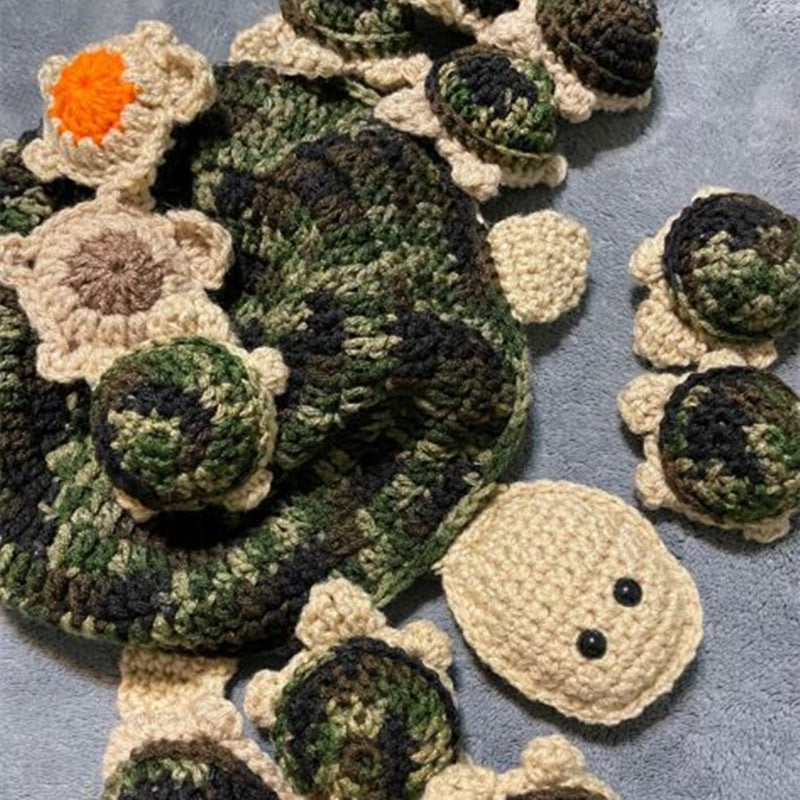 Cute Cartoon Turtle Doll Handmade Knitted Turtle Children's Educational Game