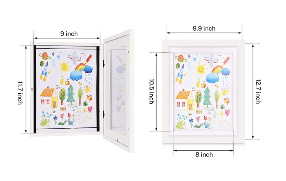 Children's Magnetic Art Photo Frame Flip Wooden Photo Frame