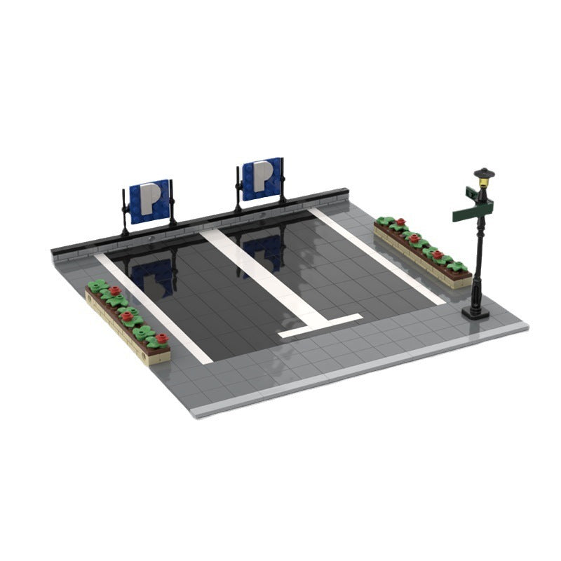 Garage Parking Lot Plastic Building Blocks Toy Model Ornaments