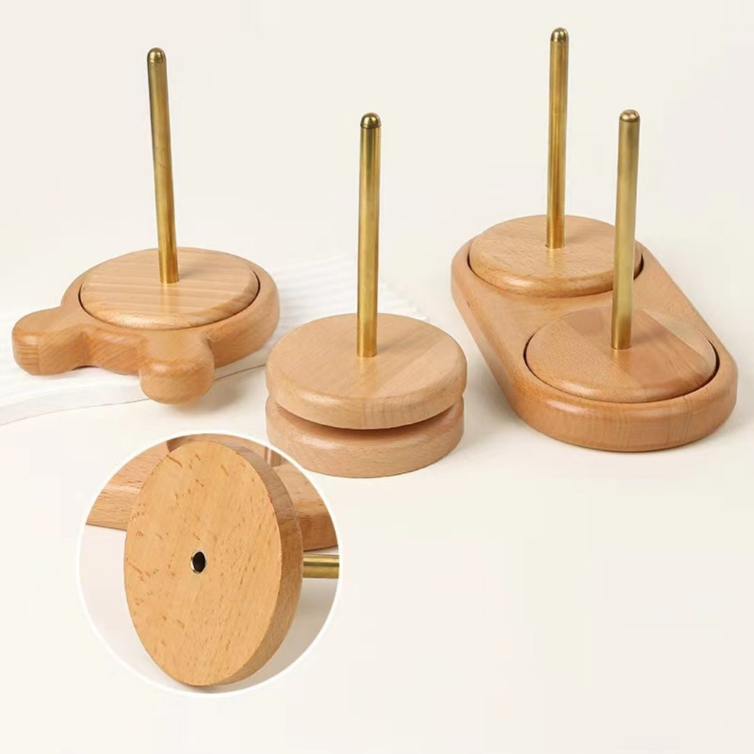 Wooden Rotatable Wool Spool