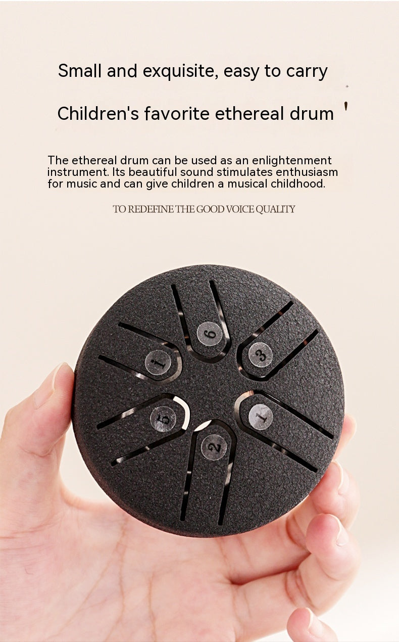 Mini Ethereal Drum 3-inch 6-tone Side Drum Simple Musical Instrument