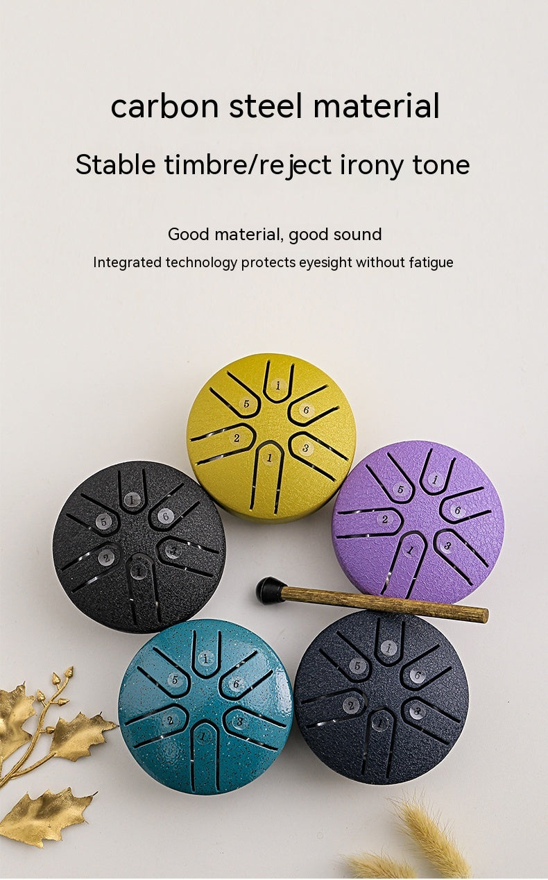 Mini Ethereal Drum 3-inch 6-tone Side Drum Simple Musical Instrument