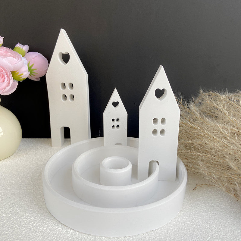 Heart-Shaped Silicone Mold Lighthouse House