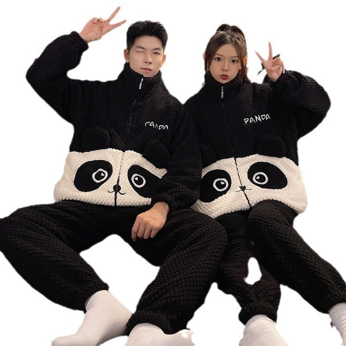 Fashion Casual Embossed Velvet Couple Pajamas