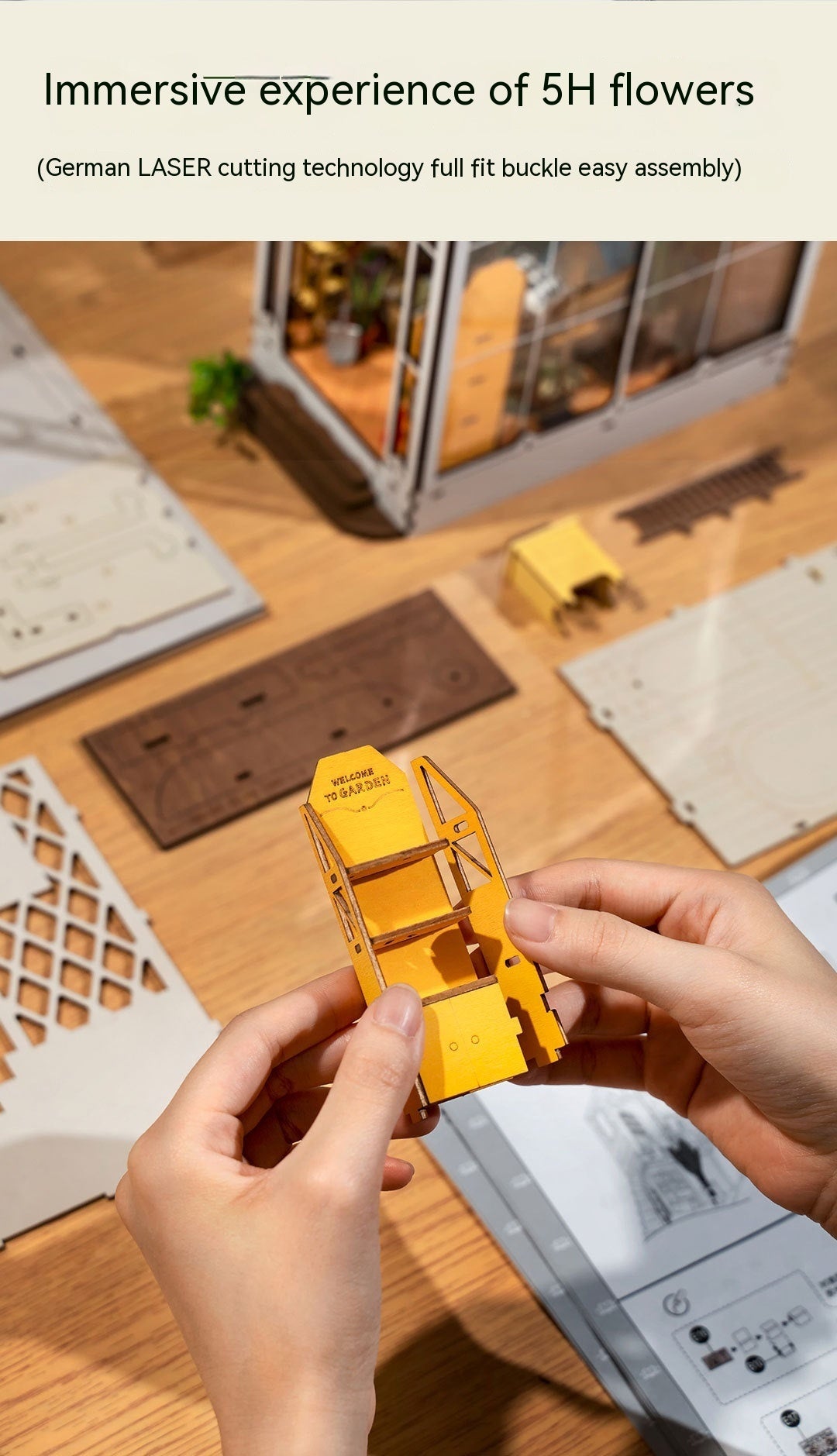 Book Stand Cottage Holiday Greenhouse Creative Desktop Decoration Hand-assembled Gift