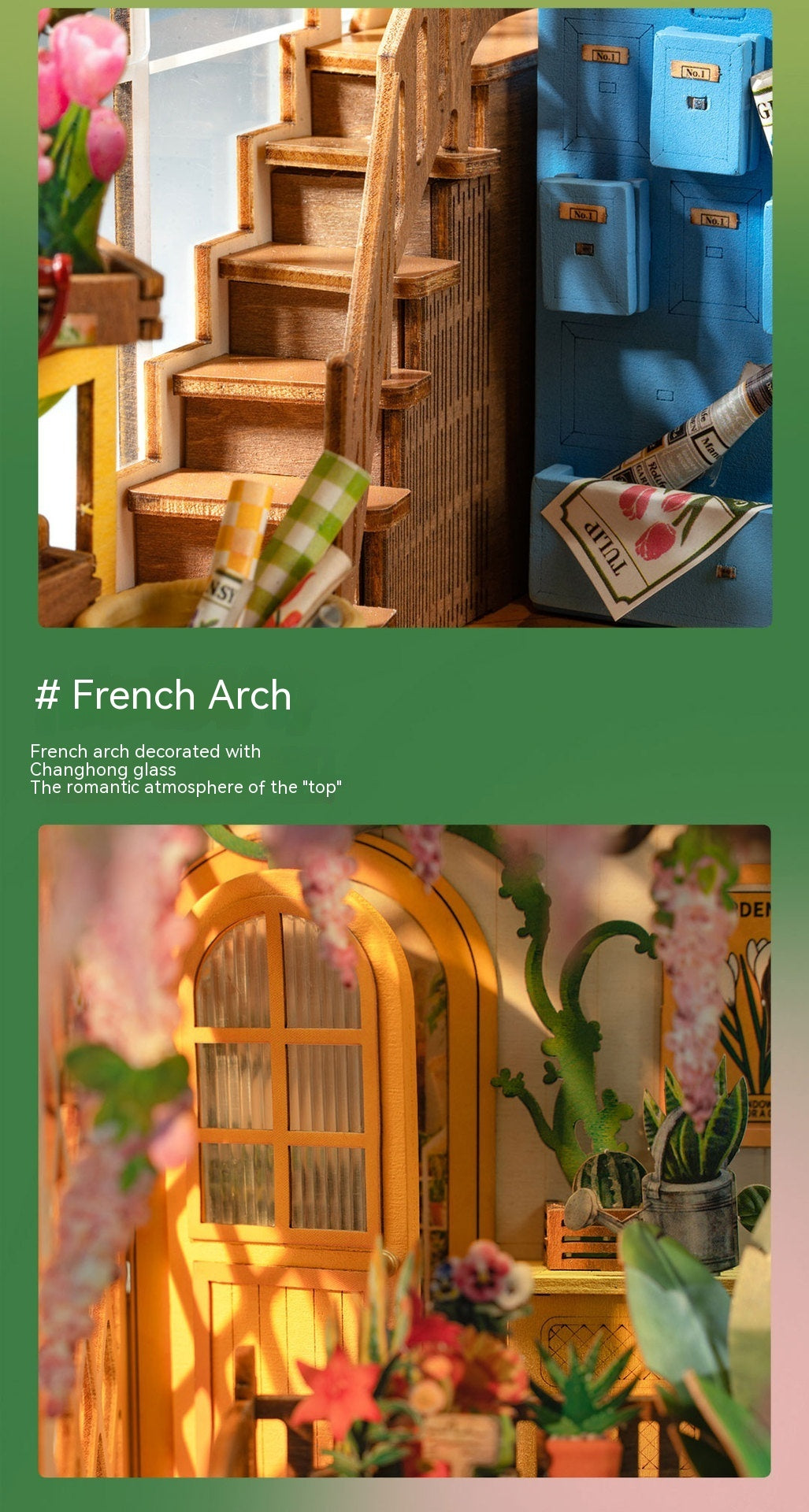 Book Stand Cottage Holiday Greenhouse Creative Desktop Decoration Hand-assembled Gift