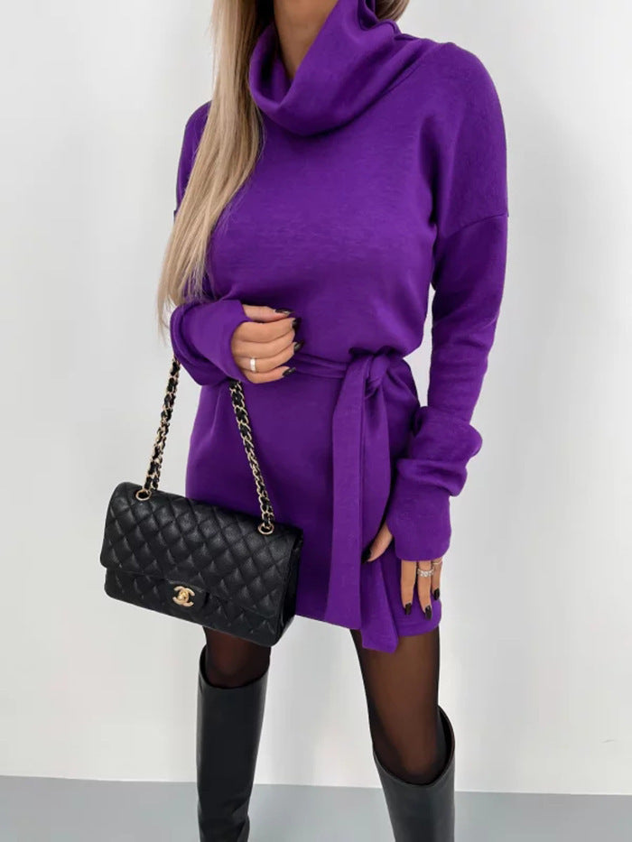 Women's Double-layer Collar One-step Skirt Dress