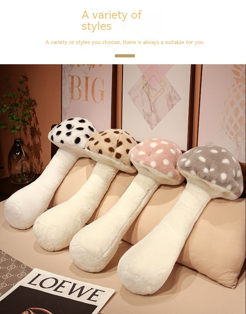 Cute Big Mushroom Shaped Leg Clip Sleeping Long Plush Pillow Living Room Backrest Pillow