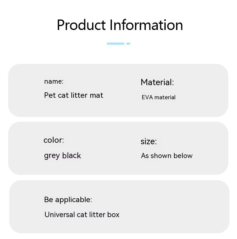 Pet Cat EVA Double Layer Basin Mat Anti-splash Filter Sand Cat Toilet Mat Wear-resistant Scratch-resistant Cattery Pad