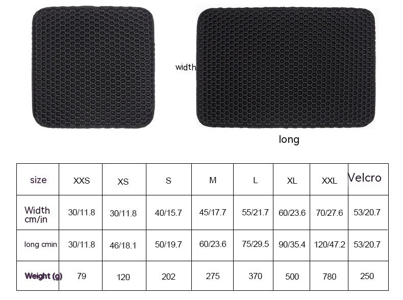 Pet Cat EVA Double Layer Basin Mat Anti-splash Filter Sand Cat Toilet Mat Wear-resistant Scratch-resistant Cattery Pad