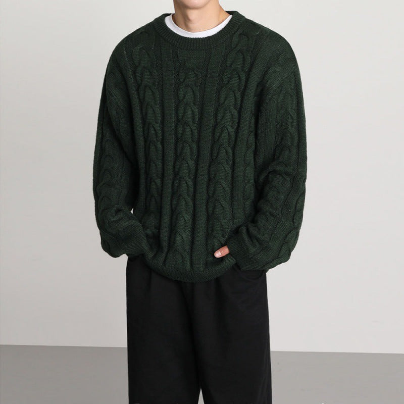 Trendy Loose All-matching Men's Design Sweater Top