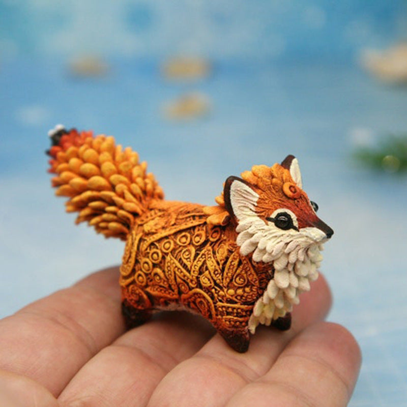 Fox Resin Artware Decorations Desktop Decoration