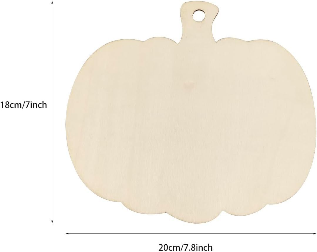 Pumpkin Wood Piece Gift Tag Home Party Decoration