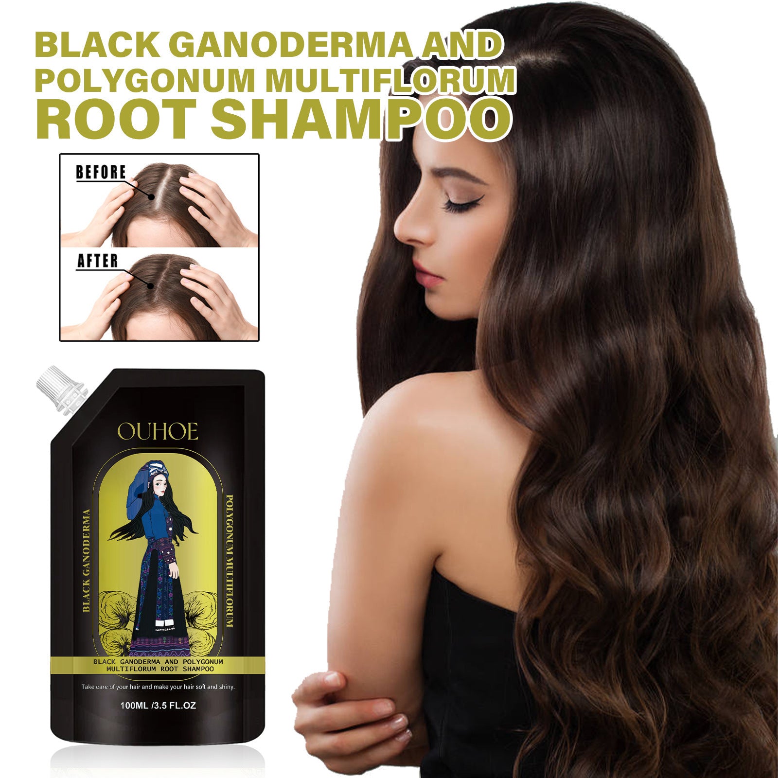 Ginger Dense Hair Shampoo For Relieving Itching