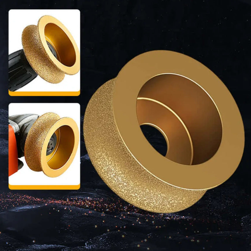 Gold Brazed Diamond Angle Grinder Stone Grinding Wheel