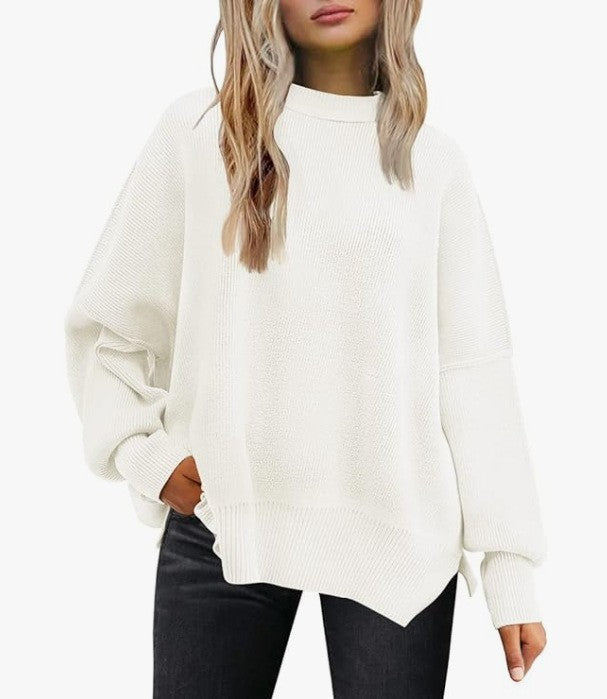 Women's Knitted Side Slit Pullover