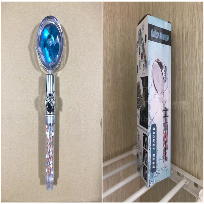 Household Turbine Tricolor Filter Ball Supercharged Shower