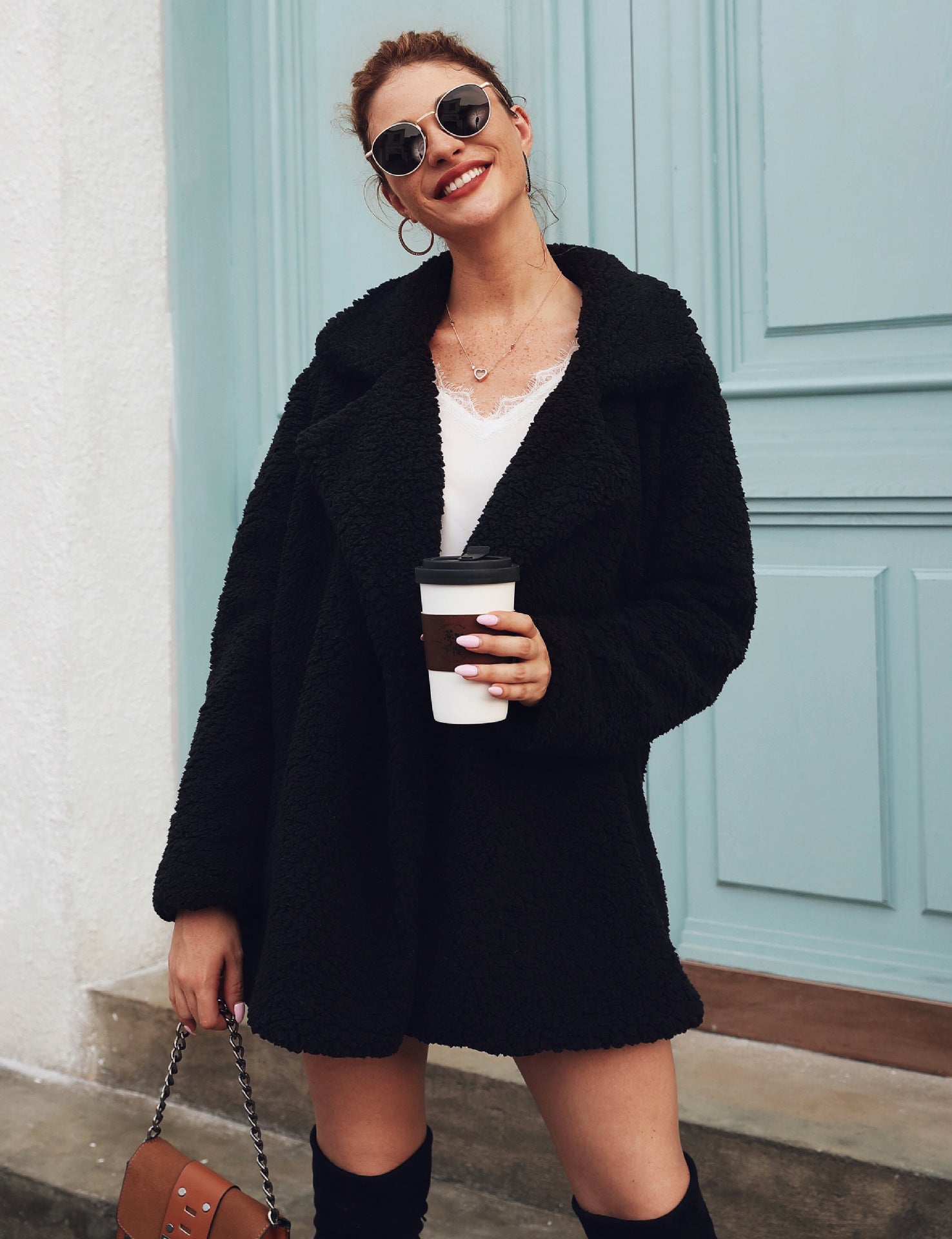 Suit collar long sleeve blouse jacket