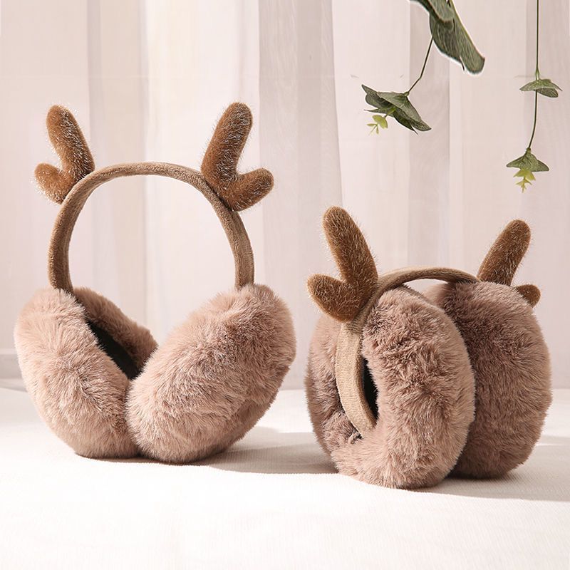 Internet Celebrity Antlers Earmuffs Earcaps Warm Women