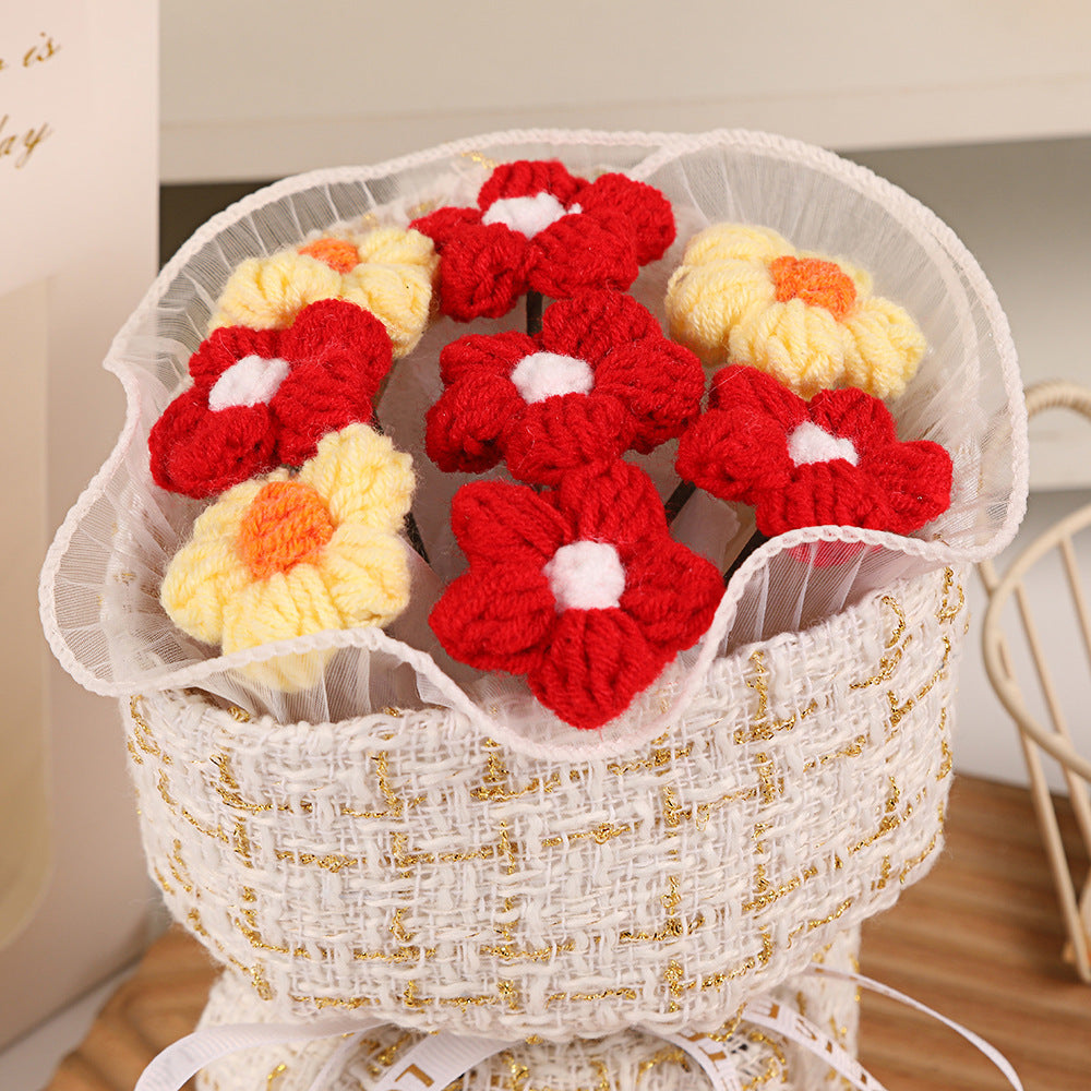 Creative 7 Knitted Wool Simulation Bouquet