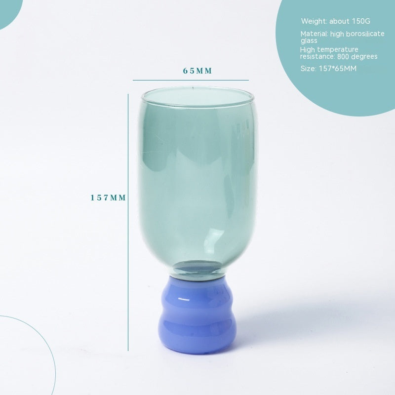 Contrast Color Colorful Glass Borosilicate High Temperature Resistant Household Windshield Washer Fluid Cup Wholesale