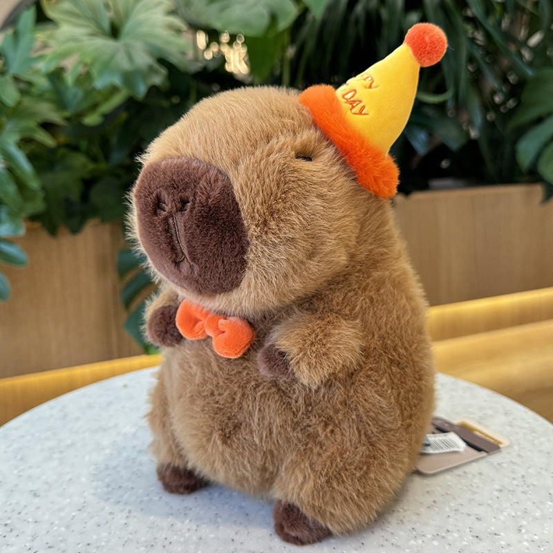 Birthday Hat Capabala Cute Capybara Plush Toy