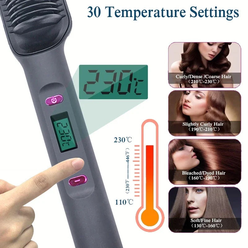 Electric Hot Comb Multifunctional Straight Hair Straightener Comb Negative Ion Anti-Scalding Styling Tool Straightening Brush, Default European Regulations When Placing An Order