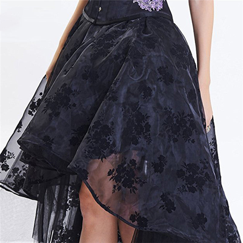 Lace embroidered skirt