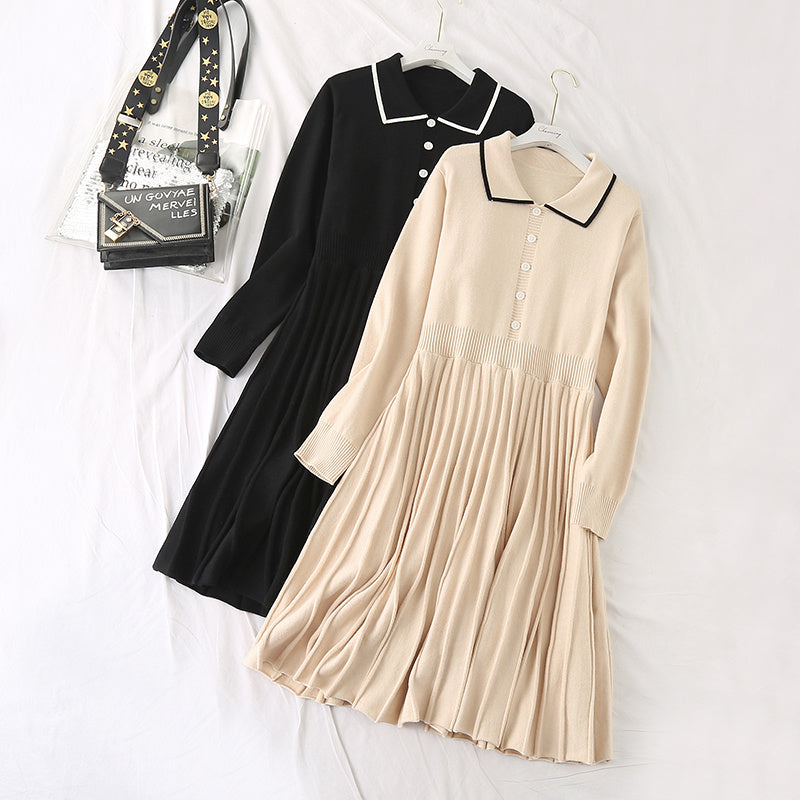 Plus fat long sweater dress