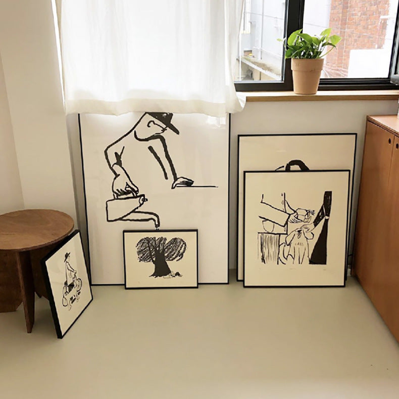 Cat And Dog Abstract Style Decorative Painting Interesting Art Style