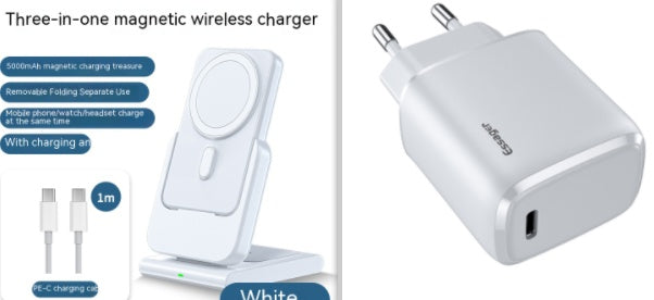 Magnetic Bracket Three In One Wireless Charger