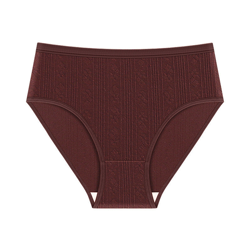 Women's Fashion Solid Colour Jacquard Panties