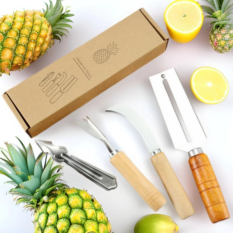 Pineapple Knife Suit Household Stainless Steel Four-piece Set