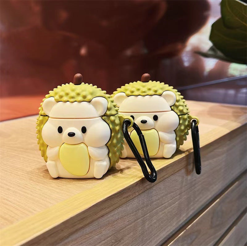 Durian Hedgehog Bear For Airpods Wireless Bluetooth Headset Protective Cover