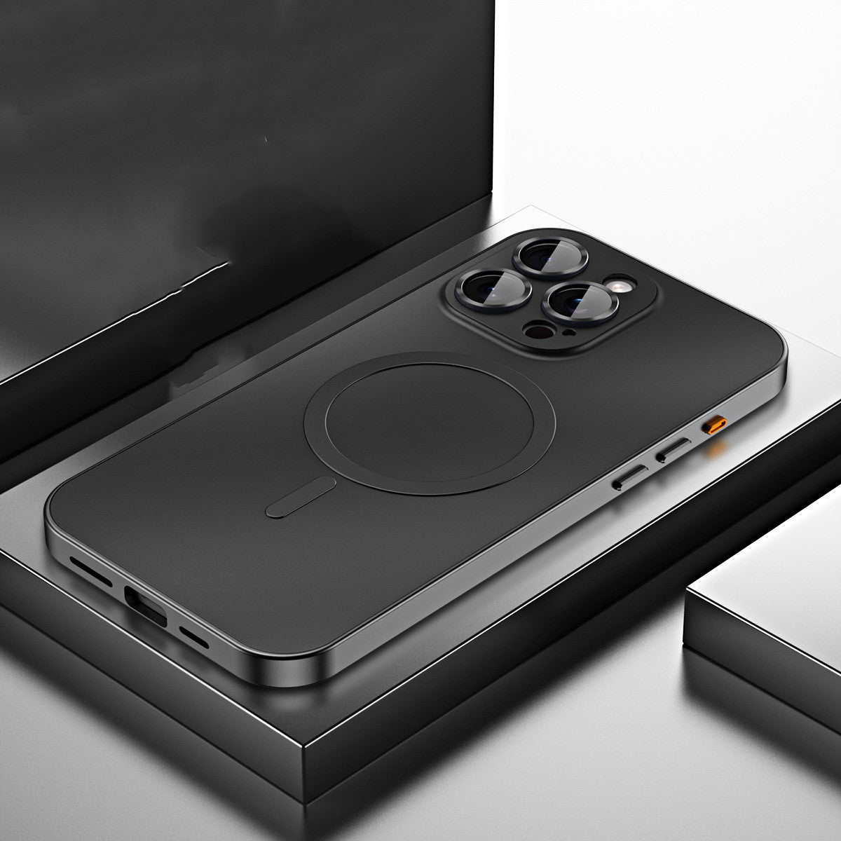 Spring Fastener Metal Frame Magnetic Phone Case