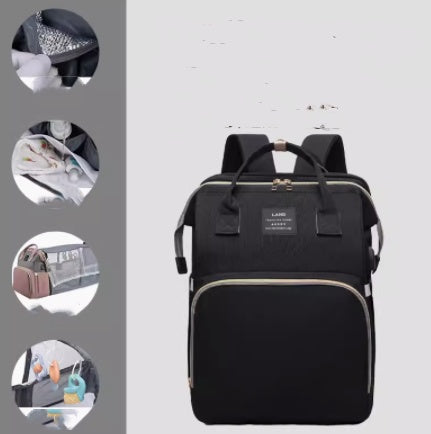 Multifunctional Folding Crib Large Capacity Backpack