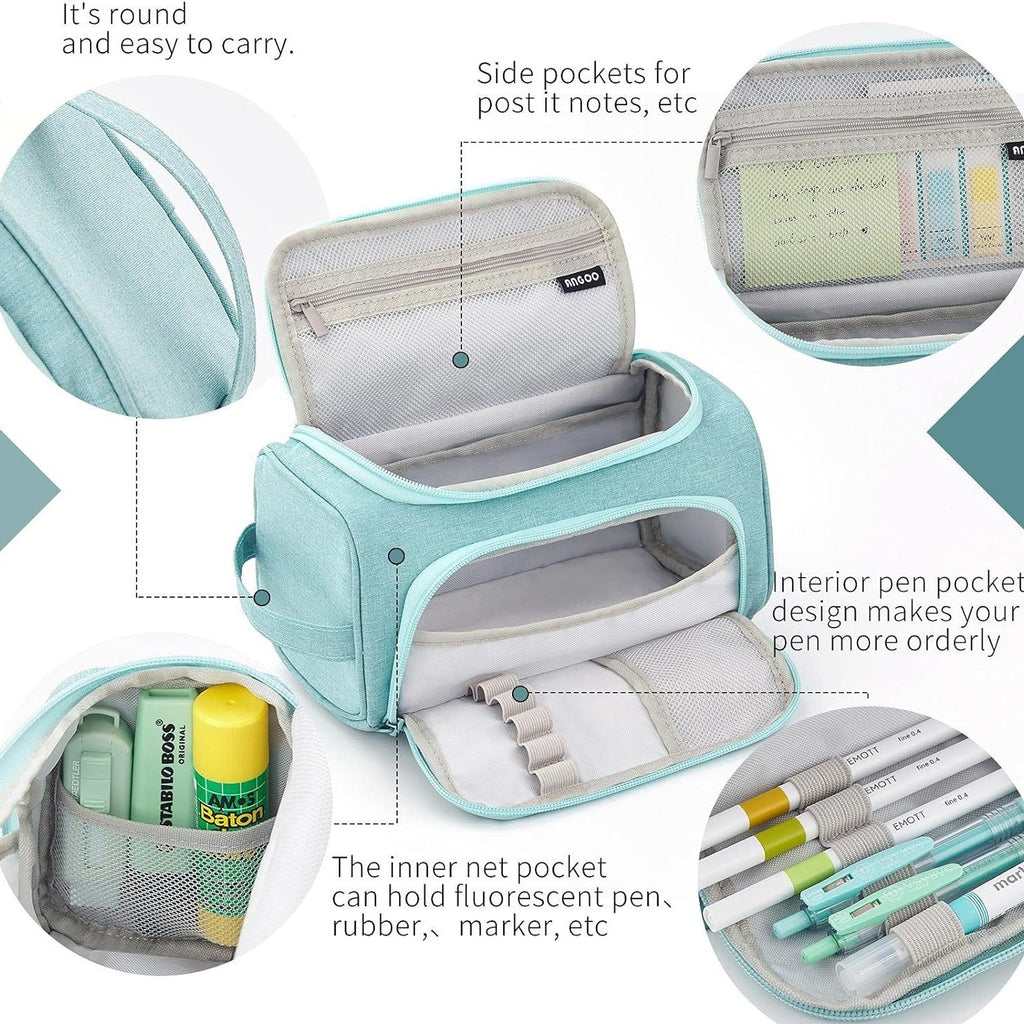 Portable Large Capacity Pencil Case Multifunctional Double-layer Stationery Box