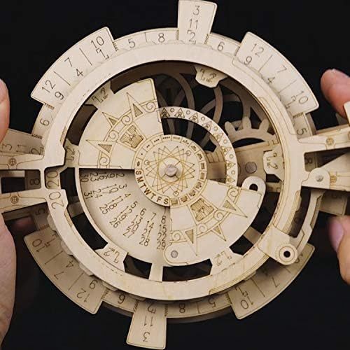 ROBOTIME 3D Puzzles Perpetual Calendar Wooden Model Kits Brain Teasers Sets LK201